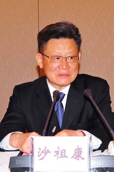 8、聯(lián)合國可持續(xù)發(fā)展大會秘書長、中國國際文化傳播中心副主席沙祖康在揭牌儀式上致辭。.JPG